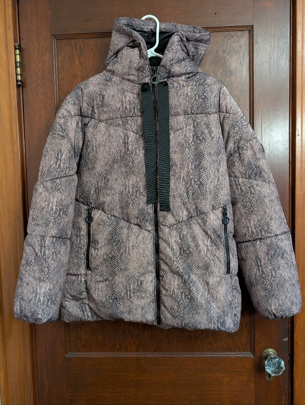Noize Cruelty Free Outerwear Belle Python Print Puffer Jacket